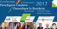 Conferinta Paradigma "Crestere - Dezvoltare" in Romania are loc pe 23 februarie la Crowne Plaza