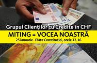 Criza francului elvetian: Miting de protest in centrul Bucurestiului