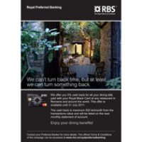 Cardul RSB Royal Black returneaza 5% din nota de plata de la restaurant