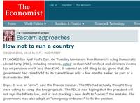 The Economist: Cum sa nu conduci o tara (Romania!)