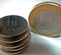 Cursul a urcat aproape de 4,16 lei/euro