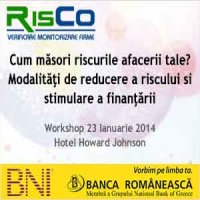 Workshop: Cum masori riscurile afacerii tale? Modalitati de reducere a riscului si stimulare a finantarii