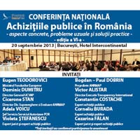 Invitatie la Conferinta Nationala "Achizitiile publice in Romania"