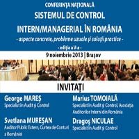 Conferinta nationala „Sistemul de control intern/managerial in Romania”