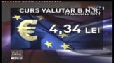 BNR a anuntat un curs de 4,34 lei/euro