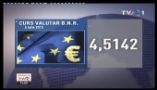 Leul a trecut pragul de 4,5 in raport cu euro